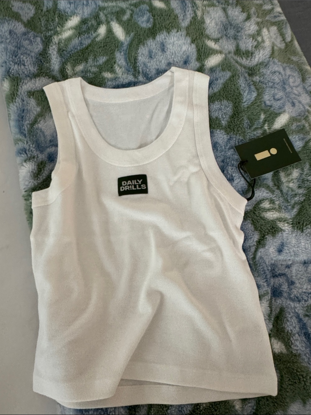 Daily Drills White Sleeveless Ribbed Tank NWT